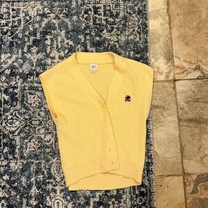 BDG Yellow V-Neck Sweater Vest